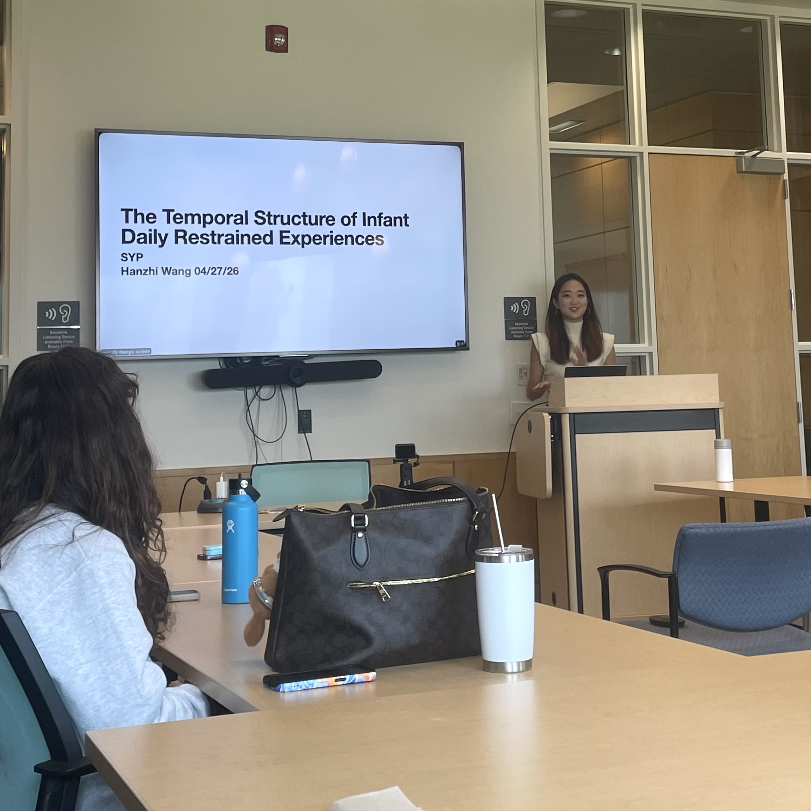 Hanzhi Wang presenting
